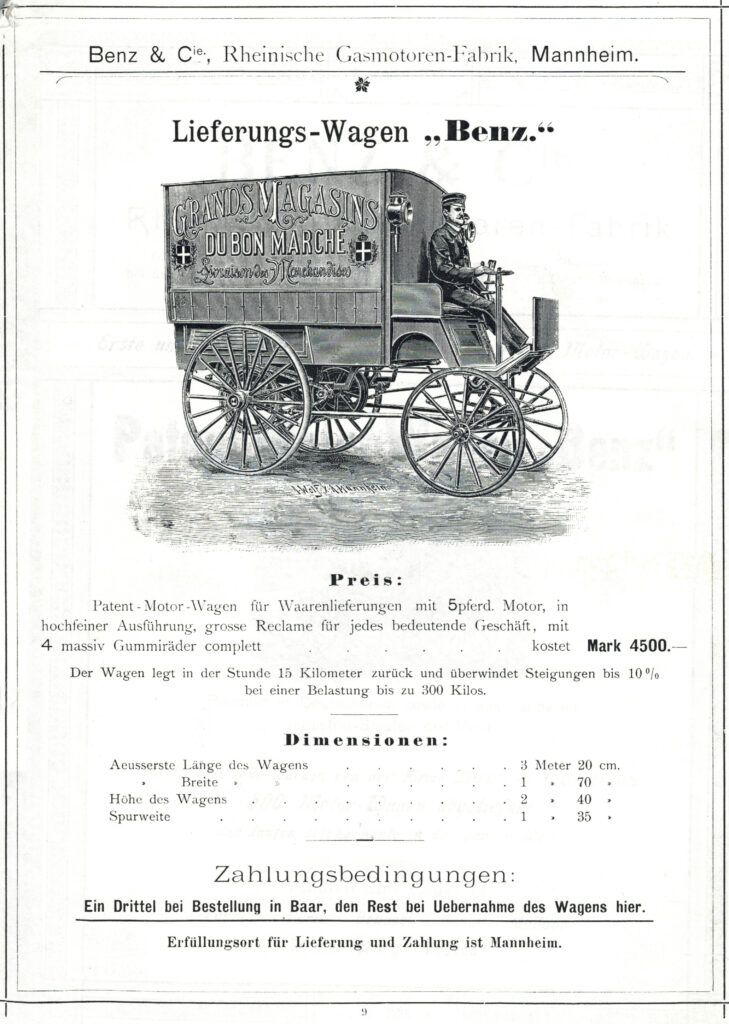 125 años de historia de furgonetas: el vehículo de reparto Benz de 1896 1